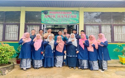 Visitasi Asesor Dalam Rangka Akreditasi Perpustakaan Amir Hamzah SMP Negeri 1 Pasir Penyu